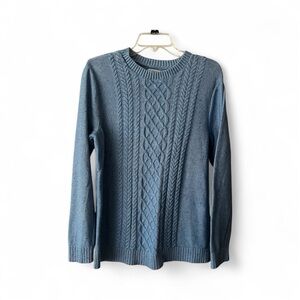 Croft & Barrow Sky Blue Cable Knit Sweater
